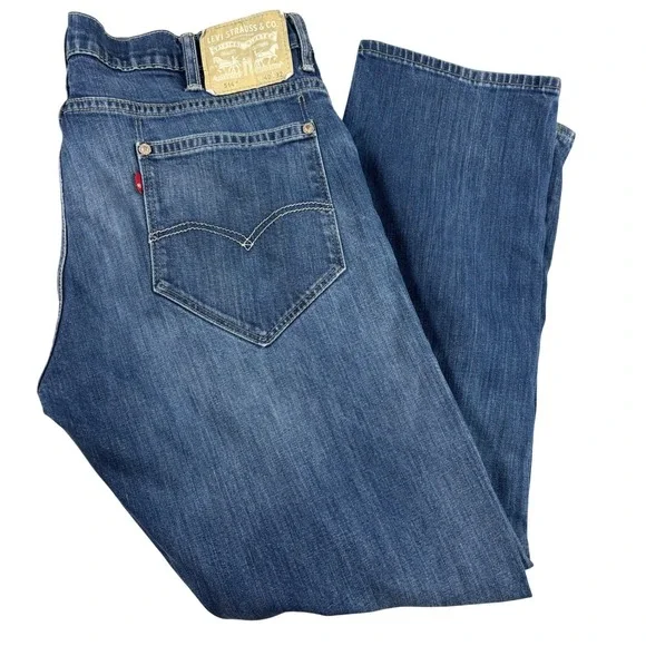 Levi's 514 Straight Fit Blue‎ Denim Jeans Mens 40x32 Medium Wash 00514-0406