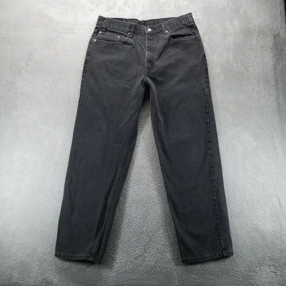 VTG Levis 550 Jeans Mens‎ 38x32 Black Relaxed Tapered 90s Made in Canada Denim