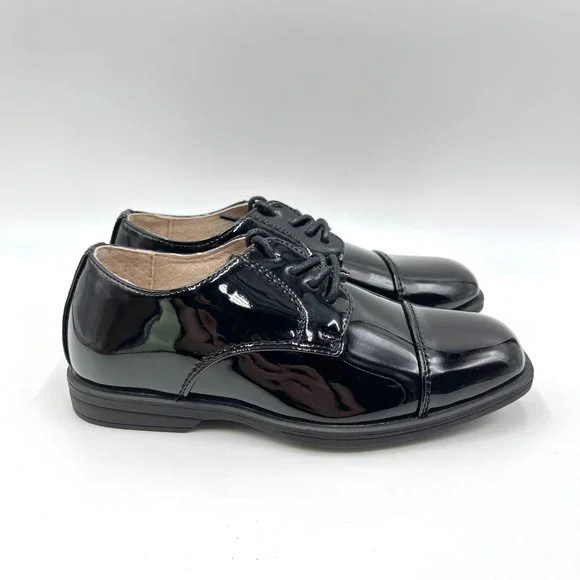 Florsheim Boys‎ Kids Size 13 Reveal Ox Jr Black Patent Oxfords Dress Shoes Youth