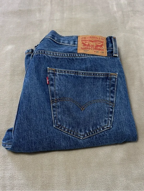 Levi's‎ 505 Men's Straight Fit Denim Jeans - Medium Blue