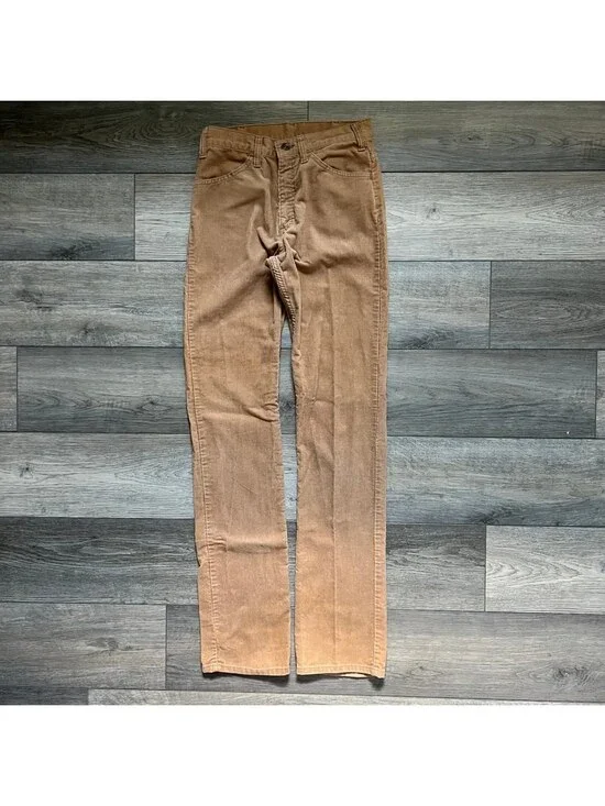 Vintage Levi's 519 Men's 30x36 Corduroy Pants Beige Tan Straight Leg USA