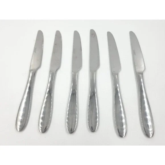 LOT OF 6 Oneida Stainless FLATWARE SIENNA? DINNER KNIVES - 9