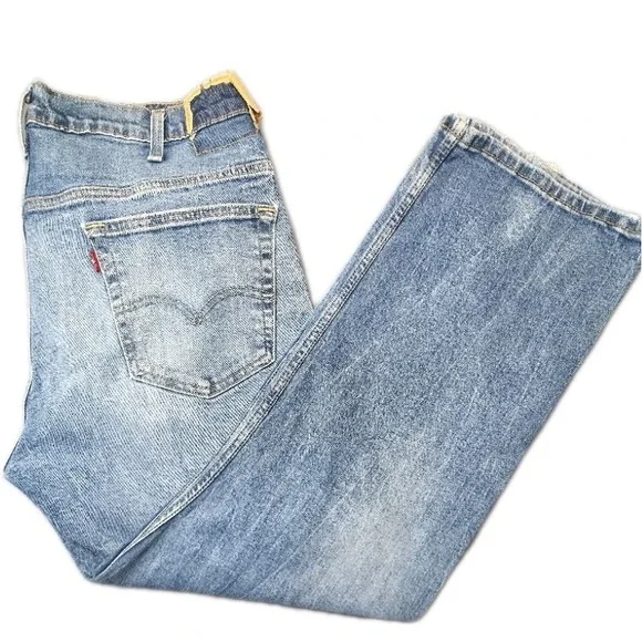 Levi's 550 Relaxed Fit Jeans Men W38 L30 Light Wash Blue Denim 5-Pocket Tapered