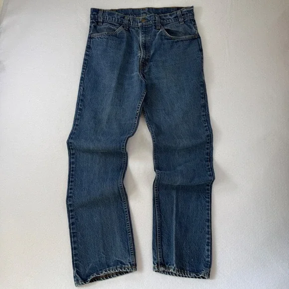 Vintage 80s Levis 519-0217 Orange Tab Jeans Mens 32x30 Made In USA Straight Leg