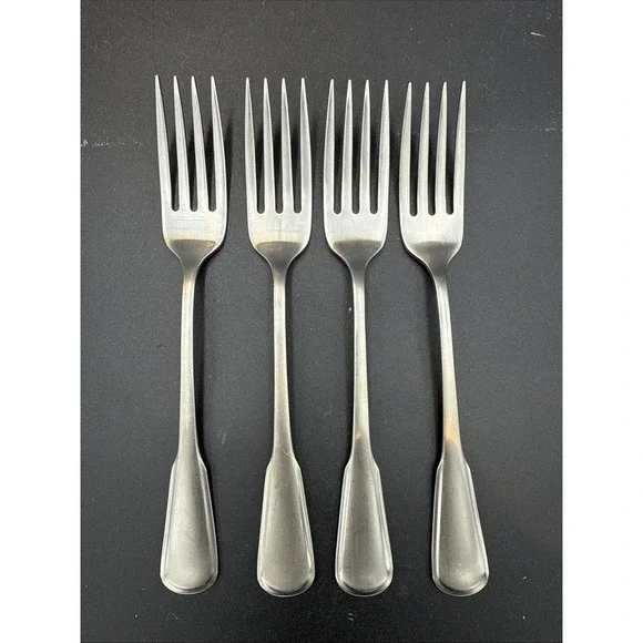 Oneida Stainless 4 Dinner Fork Yorktowne SSS 7 1/4 Flatware Traditional
