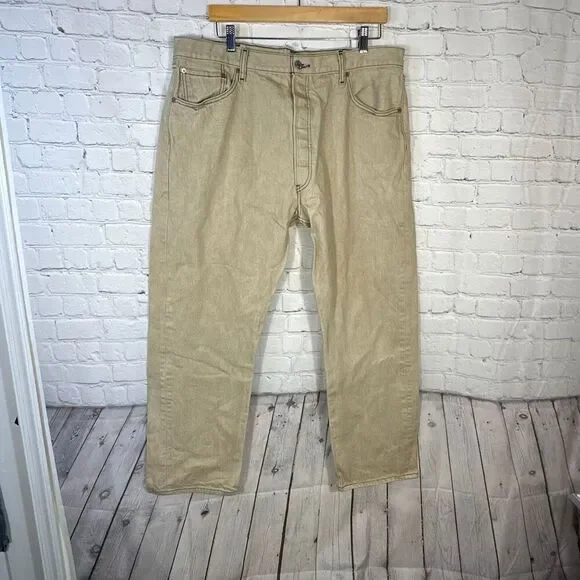 Levi’s Men’s 501 XX Jeans Mens Tan Straight‎ Fit Pants Chino