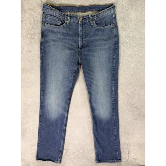 Levis 514 Jeans Mens 36x32 Blue Straight Athletic Medium Wash Denim Mid Rise
