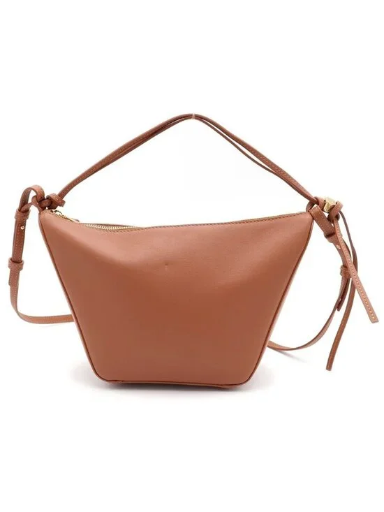 Loewe Hammock Mini Hobo Leather 2-Way Gold Brown
