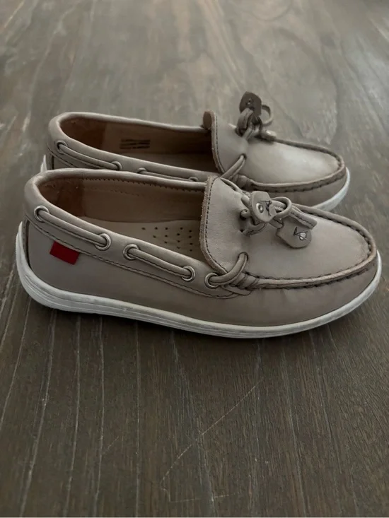 Marc Joseph Kids Leather Loafers in Taupe