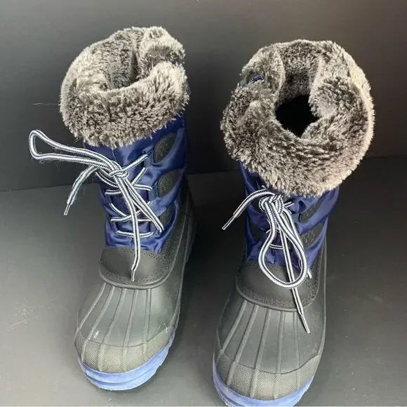 Nova Mountain Thinsulate Navy Gray Kids Snowboots‎