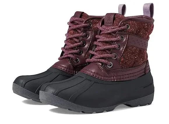 Kamik Kids Sierra Mid Winter Boots US 2 EU 33.5 Burgundy Red Black NIB