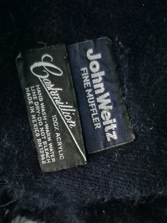 John Weitz Dark Navy Fine Muffler Scarf