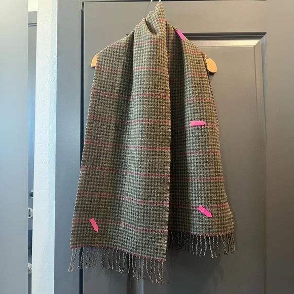 Vintage Ralph Lauren Polo 100% wool Plaid Scarf