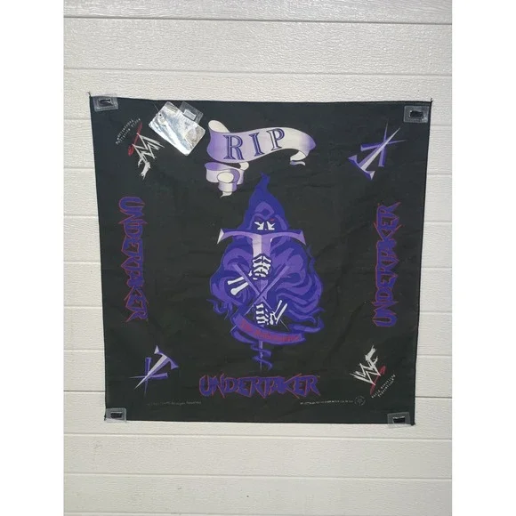 VINTAGE WWF WORLD WRESTLING FEDERATION THE UNDERTAKER TITAN SPORTS BANDANA NWT