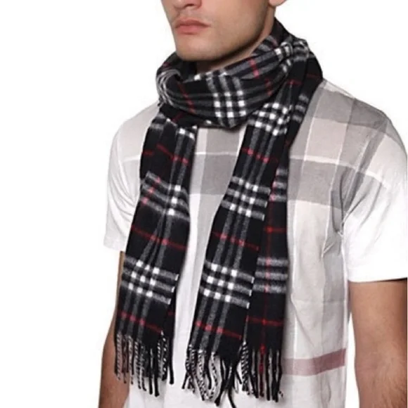 Burberry check cashmere scarf