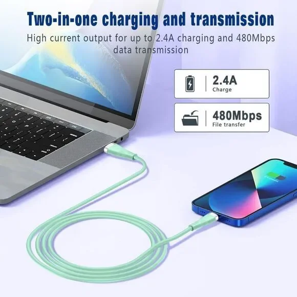 3 x 6 Feet [Apple MFi Certified] iPhone Lightning Cables USB Fast Charging