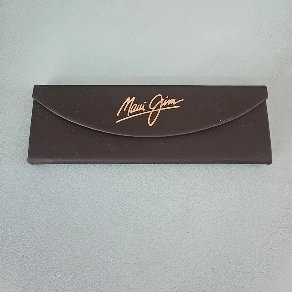 Maui Jim Black Sunglasses Case with Gold Logo