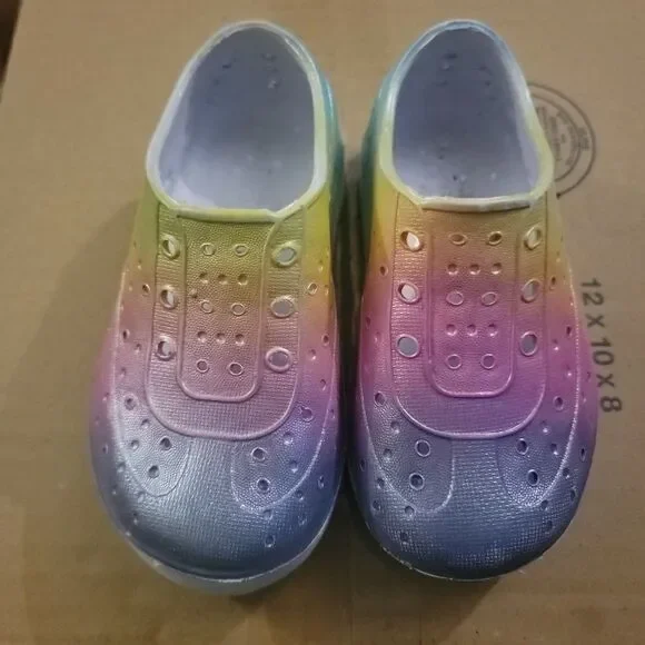 Lily & Dan Unisex Kids Multicolor Comfort Slip On Water Shoes Size US 5/6