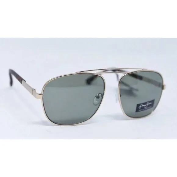 SEAN JOHN Gold Mens Aviator Sunglasses 100% UV Protection New