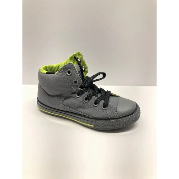 Converse‎ RARE Colorway High Top Boy's Sneakers Grey and Lime Green Mens Size 1