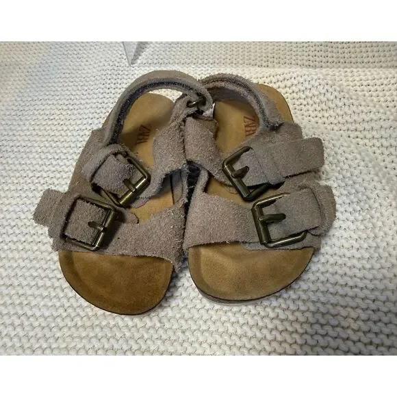 ZARA Baby - Leather Strap Sandles - EU 18 / Toddler 2C US