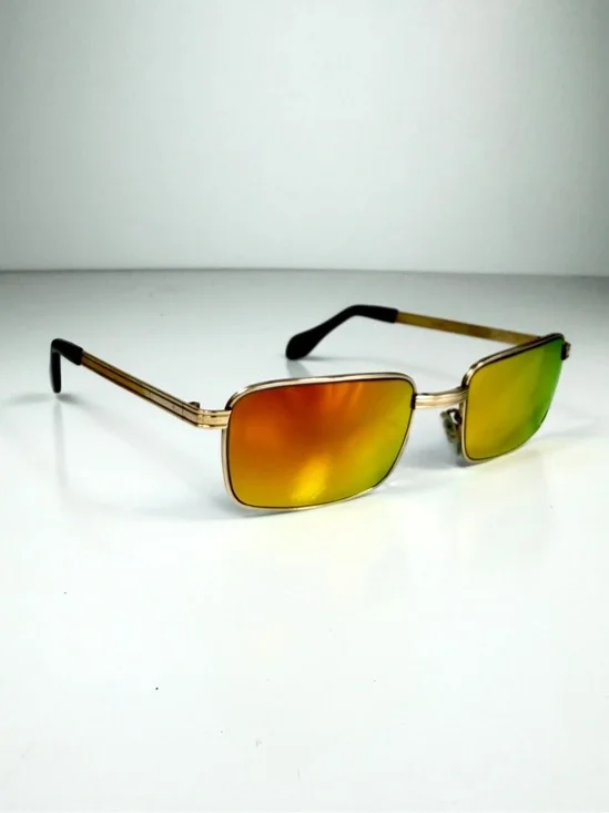 Deadstock Vintage Frames Co Venus Vita Gold Filled Rectangle Watermelon Lens Set