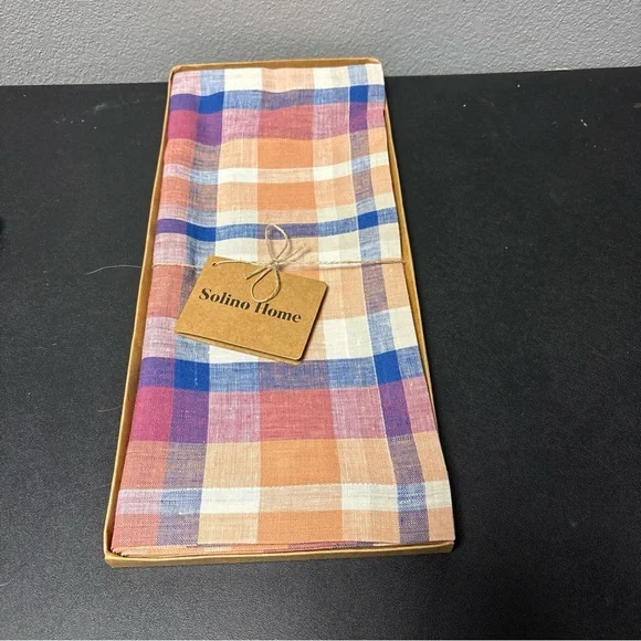 Solino Home 14”x72” Table Runner, Fall Multicolor, 100% Linen