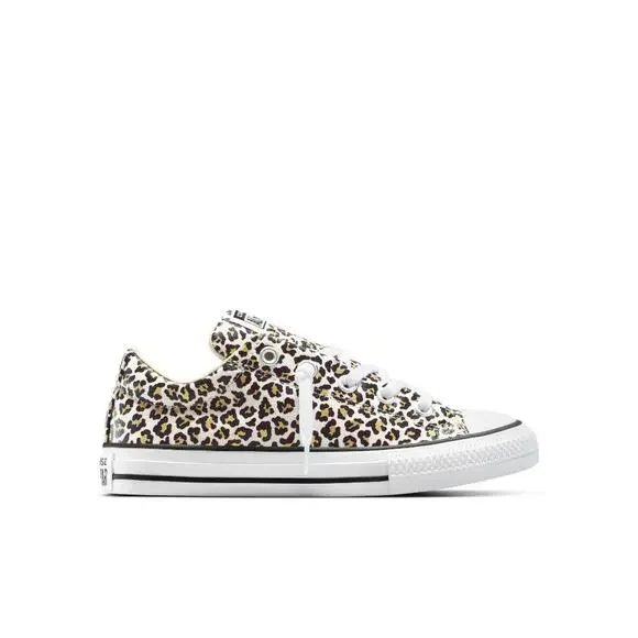 Converse Kids' Street Low Cheetah Sneakers Cream 6 NWT