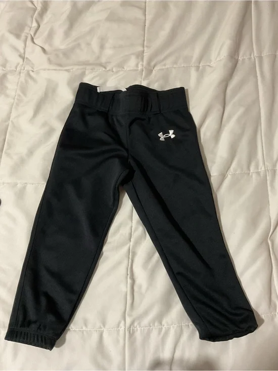 Under Armour Kids Black Jogger Sweatpants with White Logo 2 PAIRS