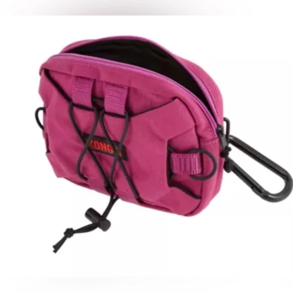 NWT NEW Kong Pet Dog Strongest Accessory Pouch Bag Ultra Durable Pink Black