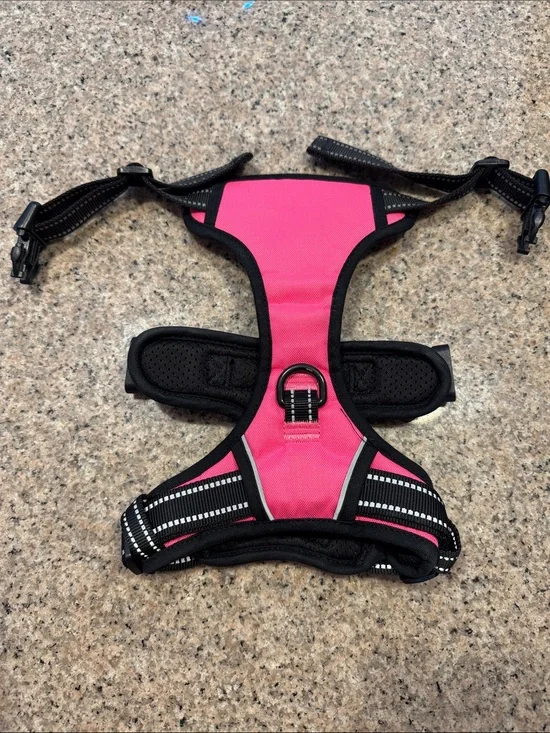 Pink Reflective Dog Harness with D-Ring