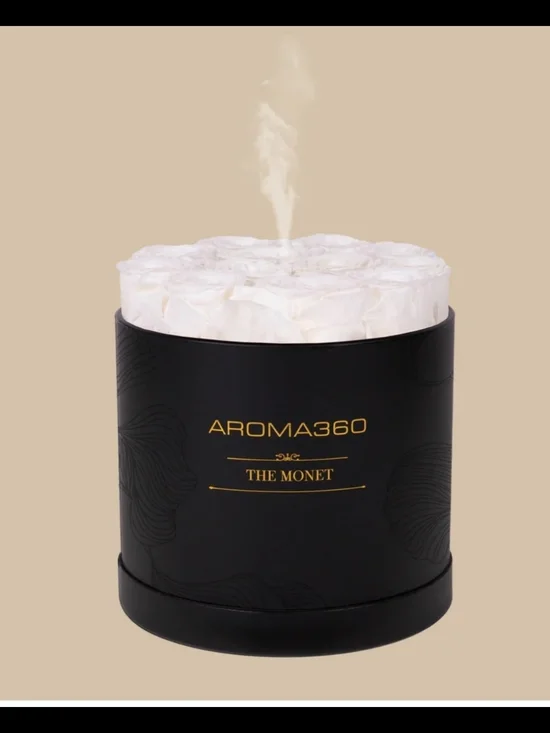 The Monet Scent Diffuser - Preserved White Roses w/ Graceland Fragrance Oil- NIB
