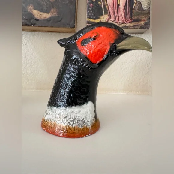 Vintage Painted Cast‎ Metal Pheasant Head Bottle Opener by Scott Products Inc.