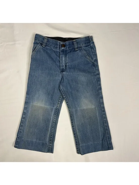 Vintage Wrangler Kids Wide-Leg Denim Jeans with Retro Flair
