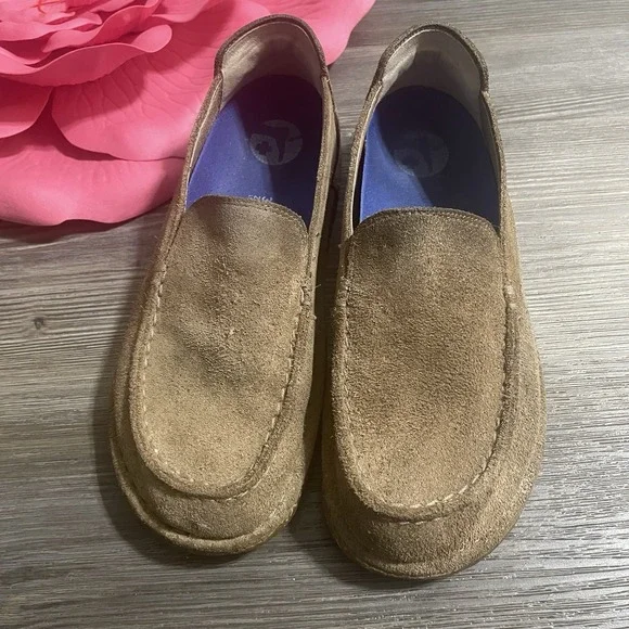 BIRKENSTOCK Utti Brown Suede Slip On Loafer Shoes 38/US 7 Loafer Granola Crunchy