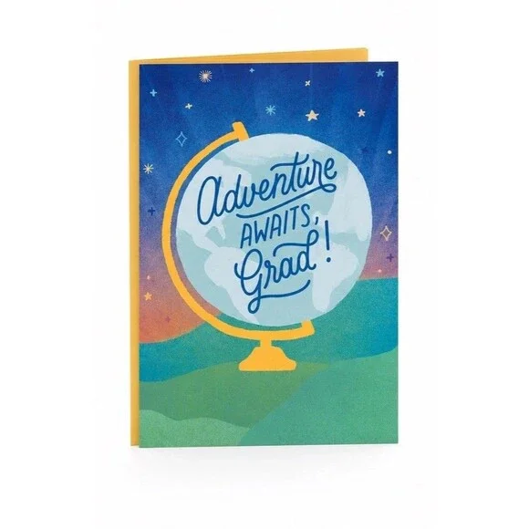 Hallmark Graduation Card: Globe Adventure Awaits No Limits to How Far You’ll Go