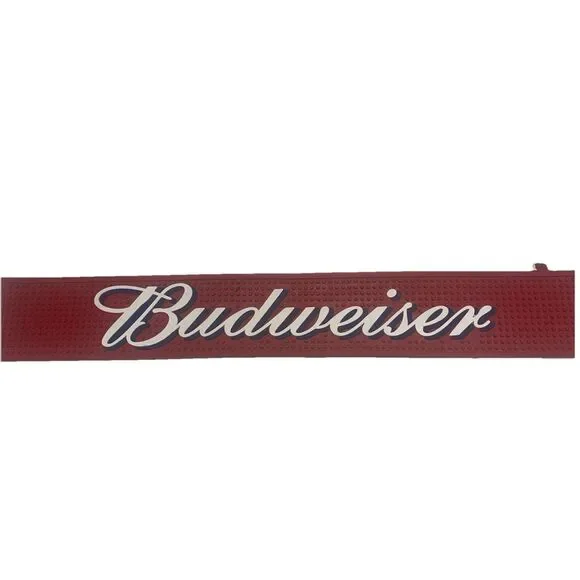 Budweiser Red Rubber Bar Runner Drip Mat