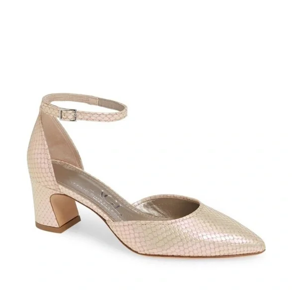 EUC - AGL Attilio Giusti Leombruni D'Orsay Shim Snake Heels - size 12 (42)