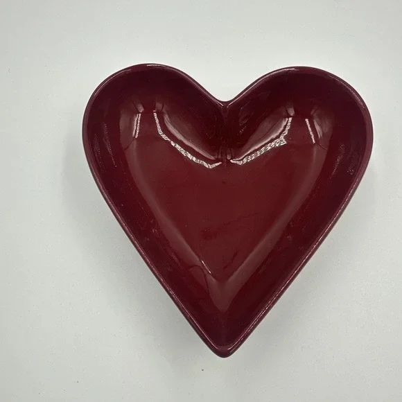Pampered Chef Simple Addition Heart Shape Dish Candy Trinket Bowl Valentines Day