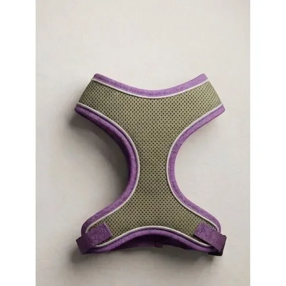 Pet Reflective Harness Vest - Olive/Purple - SZ S fits 14 - 18