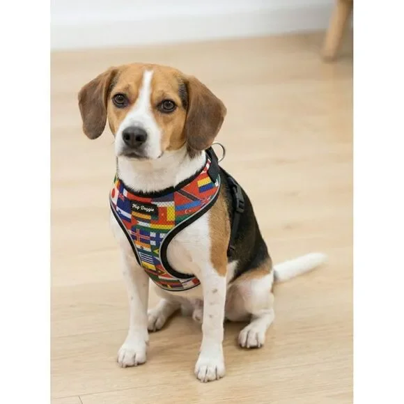 Pet Reflective Harness Vest - Flags