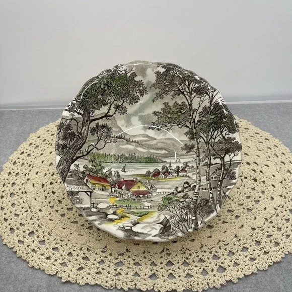 Vintage 1955 J & G Meakin Welcome Home Round Vegetable Bowl 8.25