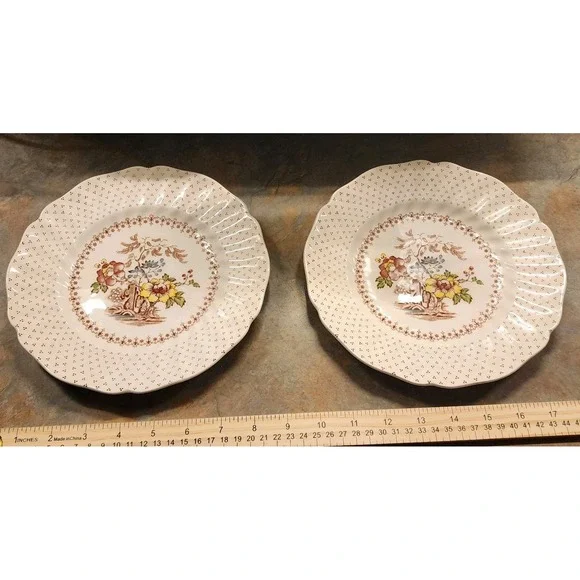 Set Of Two Royal Doulton Grantham D 5477 Lunch Plate 8.5