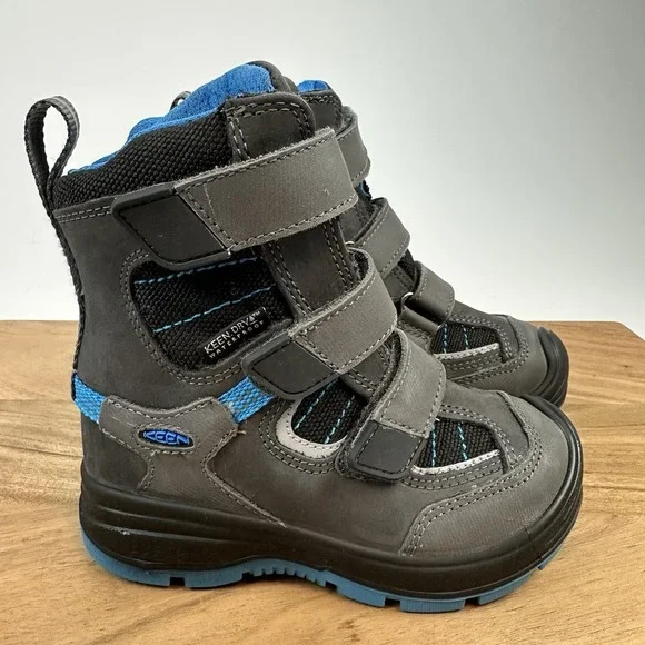 New Little‎ Kids Keen Redwood Winter Waterproof Gray Lined Ankle Boots Size 9 C