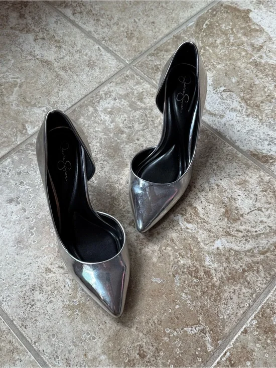 Jessica Simpson Silver Heels