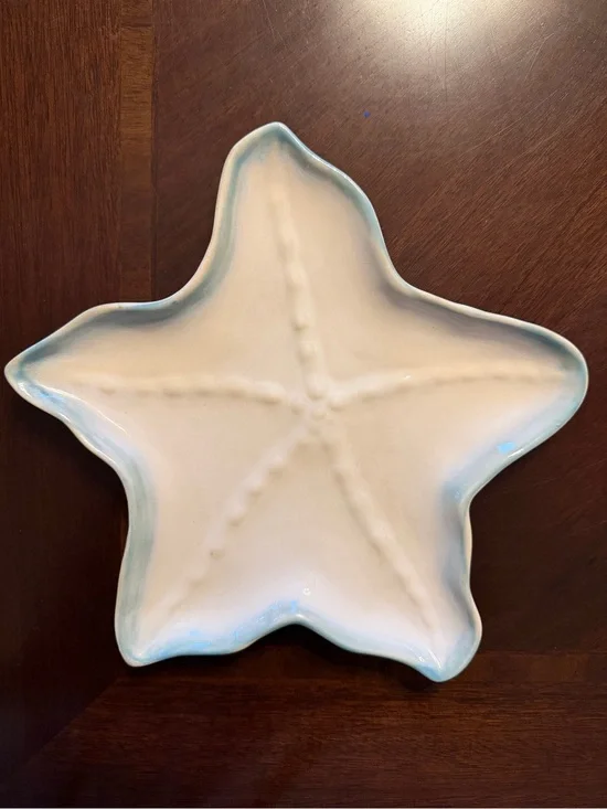 Starfish Beach Themed Ceramic Plate
