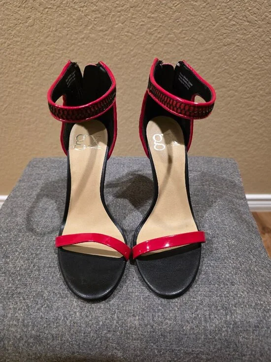 Gorgeous Red and Black High Heel Sandals
