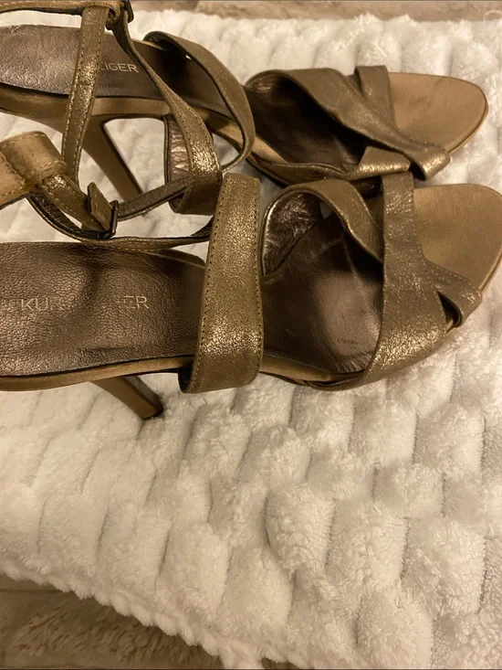 Kurt Geiger Metallic Bronze Strappy High Heel Sandals
