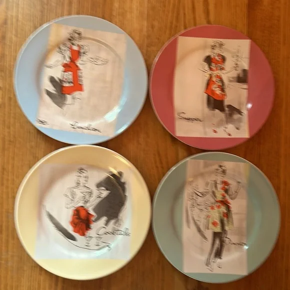 Rosanna Entertaining Women Set of 4 Plates