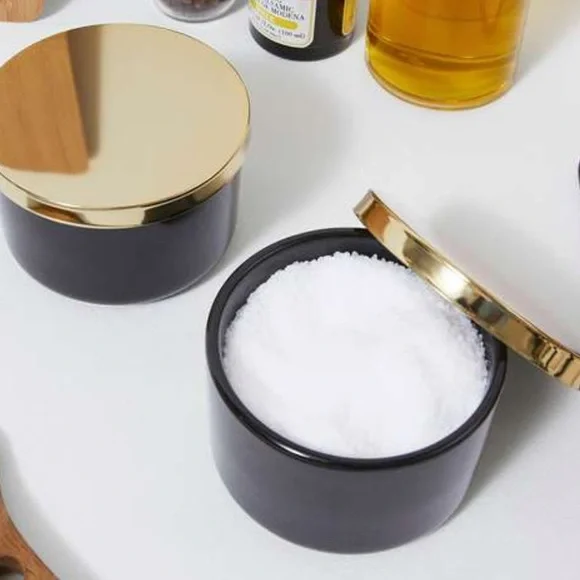 Gold & Black Canisters Set